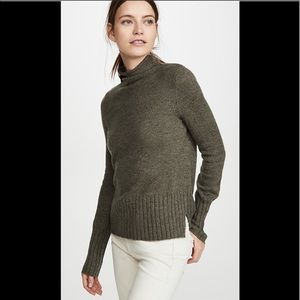Madewell Inland Turtleneck Sweater Olive Green S